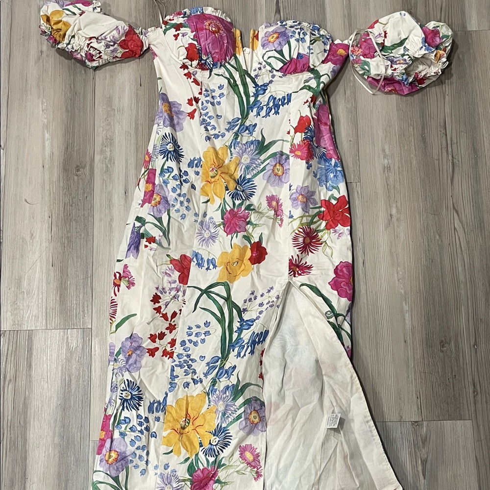 Floral Off-Shoulder Maxi Dress
